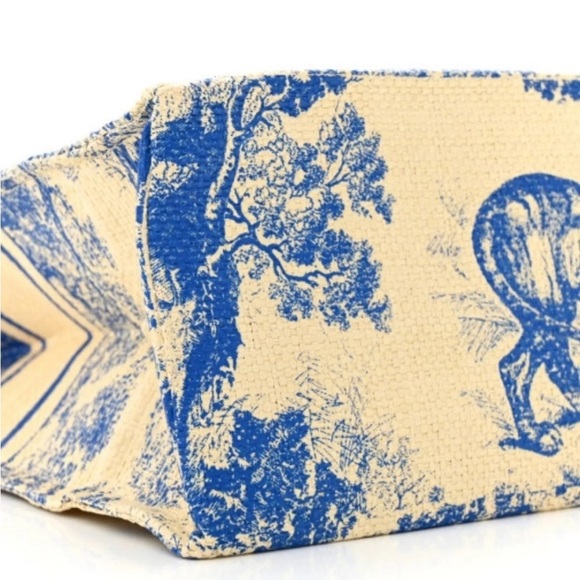 CHRISTIAN DIOR br Straw Dioriviera Tote Blue new - Picture 7 of 8